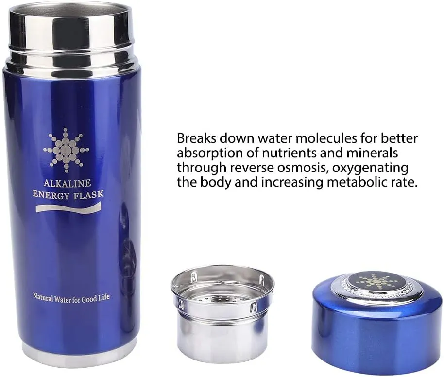 Hydrated Water Bottle, Portable Nano Balance Bottle Nano Cup Nano Energy Bottle Hydro Bottle Energy Water Bottle Water Generator for Outdoor Gym Fitness (Blue)