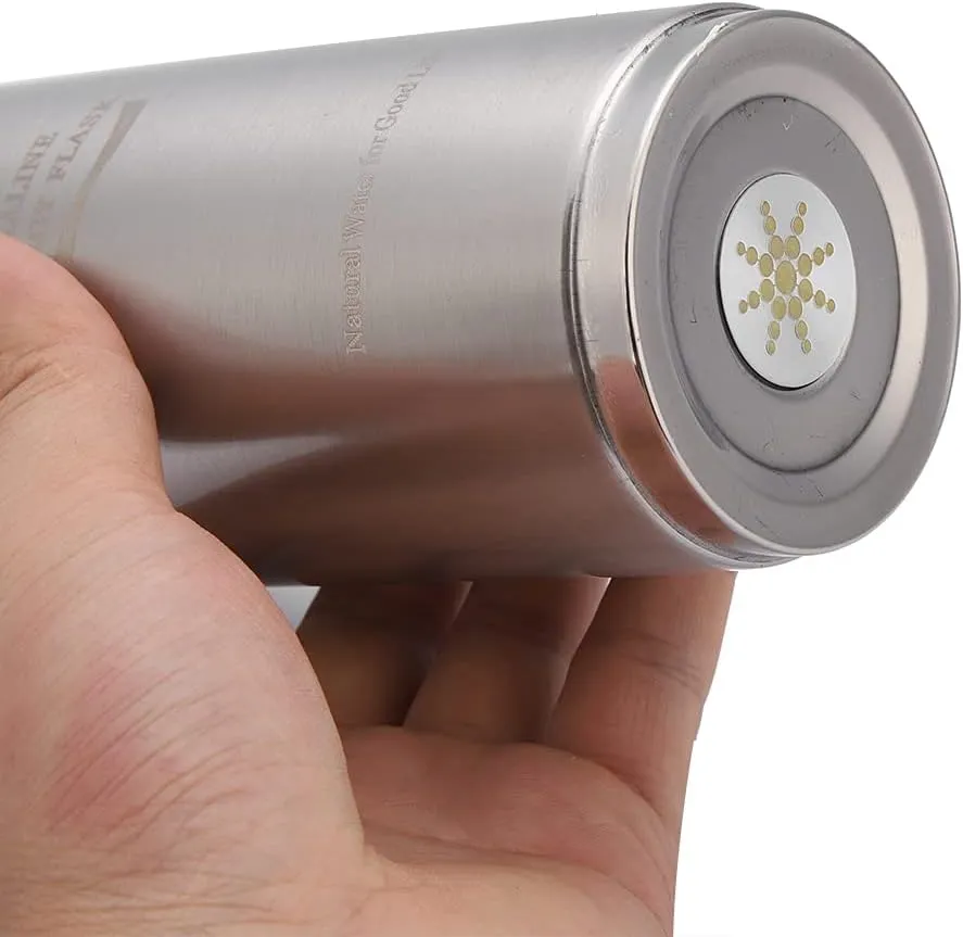 Hydrated Water Bottle, Portable Nano Balance Bottle Nano Cup Nano Energy Bottle Hydro Bottle Energy Water Bottle Water Generator for Outdoor Gym Fitness (Silver)