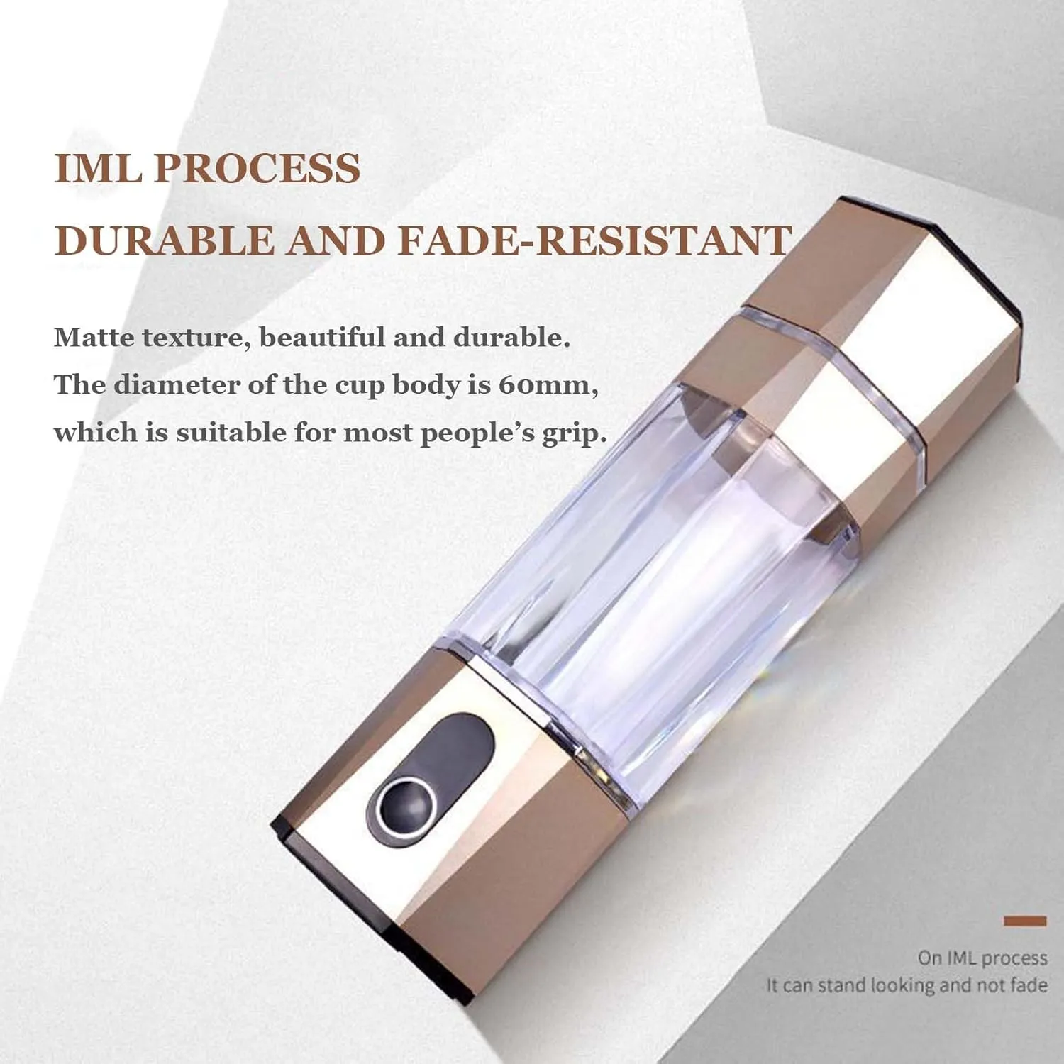 Hydrogen-Rich Water Cup, Water Ionizer Maker Generator, Antioxidants ORP Hydrogen Alkaline Water Bottle, 5000PPB High Concentration Hydrogen Water Bottle