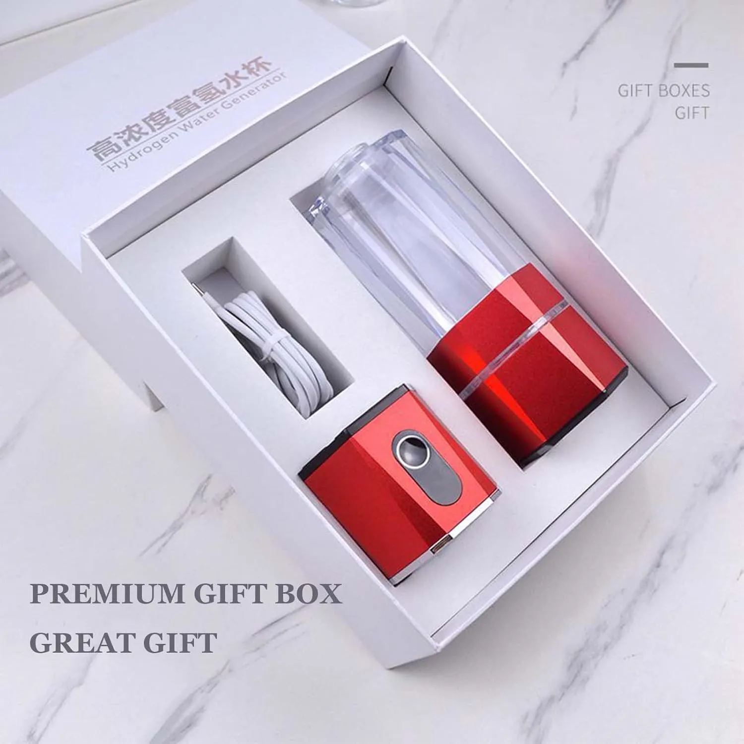 Hydrogen-Rich Water Cup, Water Ionizer Maker Generator, Antioxidants ORP Hydrogen Alkaline Water Bottle, 5000PPB High Concentration Hydrogen Water Bottle