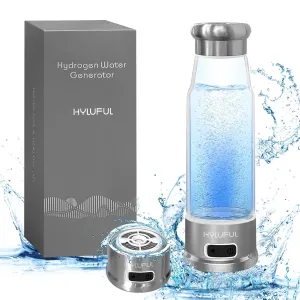 Hydrogen Water Bottle Generator, 450ml Portable Water Ionizer With SPE PEM Technology, Rechargeable Hydrohealth Machine for Home, Office