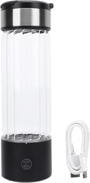 Hydrogen Water Bottle Generator, USB Rechargeable Hydrogenated Water Bottle Portable Ionizer Machine for Home, Gym, Office, Travel Hydration