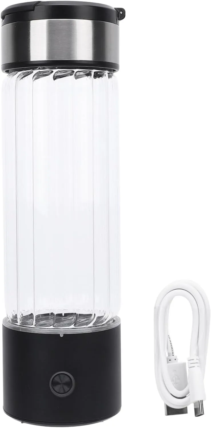 Hydrogen Water Bottle Generator, USB Rechargeable Hydrogenated Water Bottle Portable Ionizer Machine for Home, Gym, Office, Travel Hydration