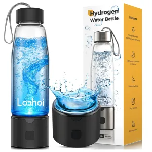 Hydrogen Water Bottle Generator,2025 New Hydrogen Water Bottle with Advanced SPE/PEM Tech-3 Min Up to 2300  PPB,Portable & Rechargeable Hydrogen Water Ionizer Machine for Home
