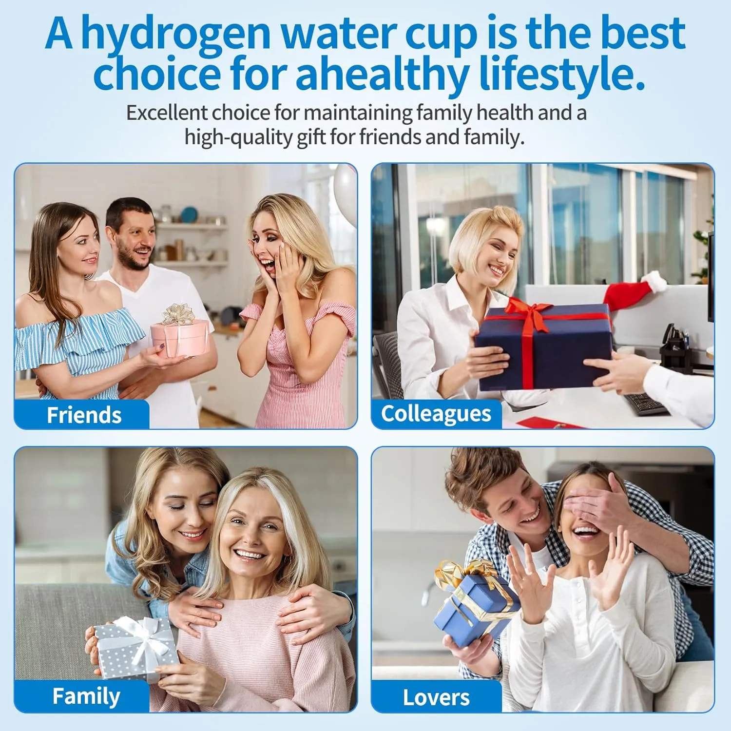 Hydrogen Water Bottle Generator,Portable Rechargeable Hydrogen Water Machine with SPE PEM Tech and LED Timer Display,Ionizer Water for Home,Office,Travel,Fitness,Outdoor (Black, 8.4*Φ2.6)