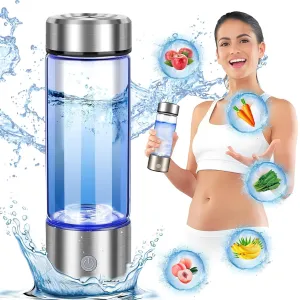 Hydrogen Water Bottle Genertor, Portable Rechargeable Hydrogen Water Bottle [Gifts for Him Her], Enhance Water Quality in Just 3 Minutes,Hydrogen Water Machine for Home,Office,Travel Daily Needs.