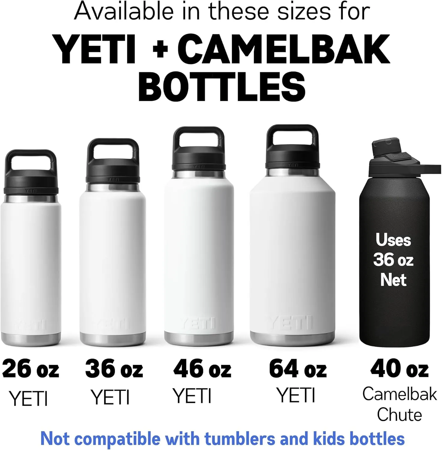 HydroNet Carry Bag with Handle and Shoulder Strap for YETI Rambler Bottles and Camelbak Water Bottles, Tumbler Accessories for Men Women Hiking Camping Travelling