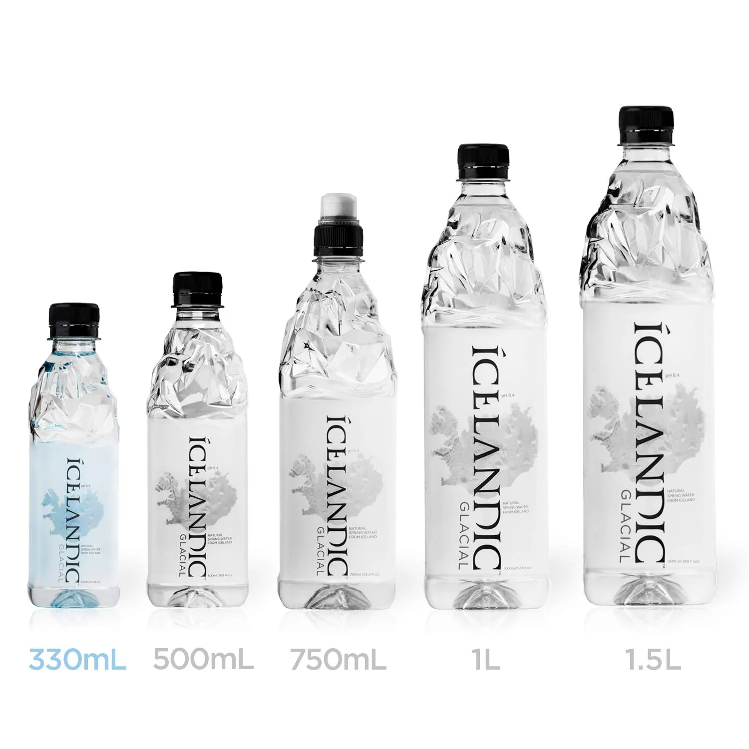 Icelandic Glacial Natural Spring Alkaline Water, 11.16 Fl Oz (30 Count)