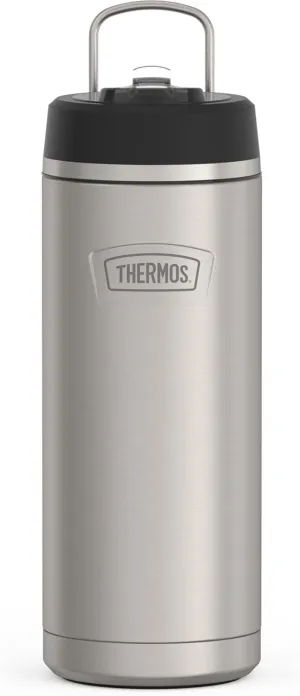 ICON SERIES BY THERMOS Stainless Steel Water Bottle with Straw Lid, 32 Ounce, Matte Stainless Steel
