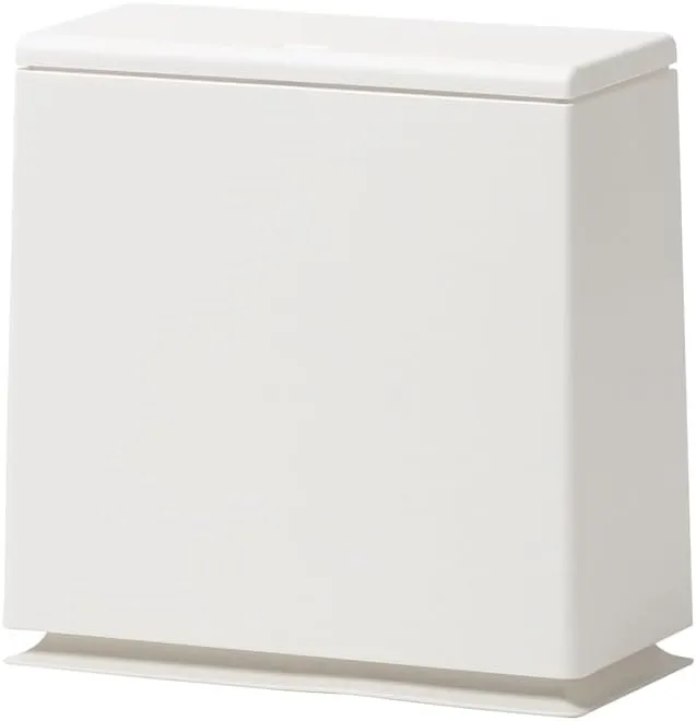 Ideaco TUBELOR® Kitchen Flap Designer Rectangular Waste Bin with Lid, Conceals Any Plastic Bag 2.3 Gal, Matte White