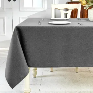 IVAPUPU Textured Linen Table Cloth for Rectangle Table - Grey Tablecloths Rectangular Waterproof Wrinkle Free Wipeable Dining Table Cover for Spring Wedding Birthday Kitchen Decor, 52 x 70 Inch