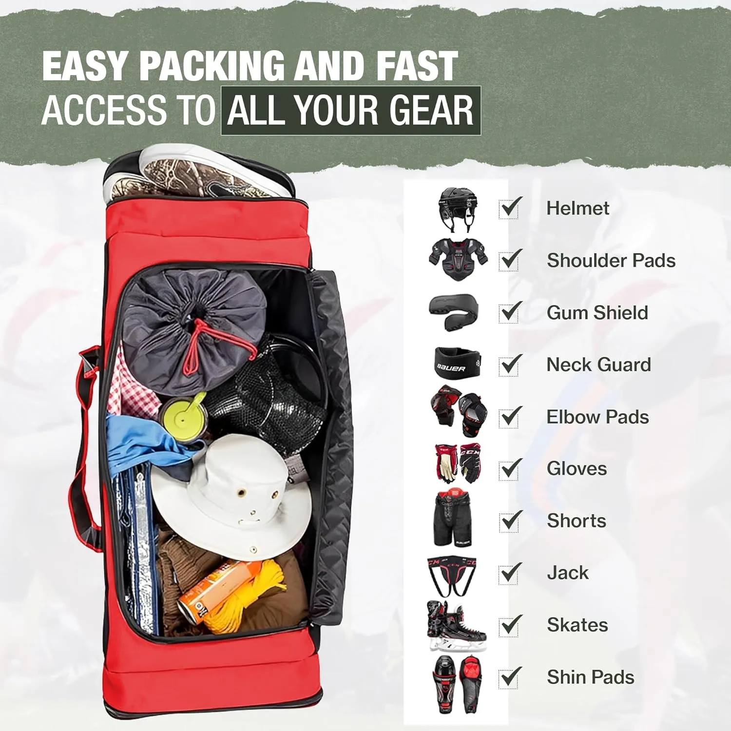 Jetstream Heavy Duty Multi Pocket Durable Sports Gym Equipment Travel Duffel Bag