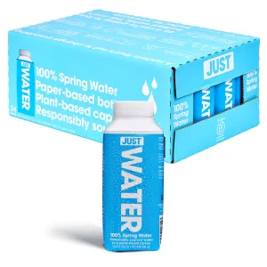 JUST Water - 100% Spring Water, Naturally Alkaline, 8.0 pH - Plant-Based, BPA Free, Sustainable and Fully Recyclable Boxed Water Bottle - Eco-Friendly - 11.2 Fl Oz (Pack of 24)