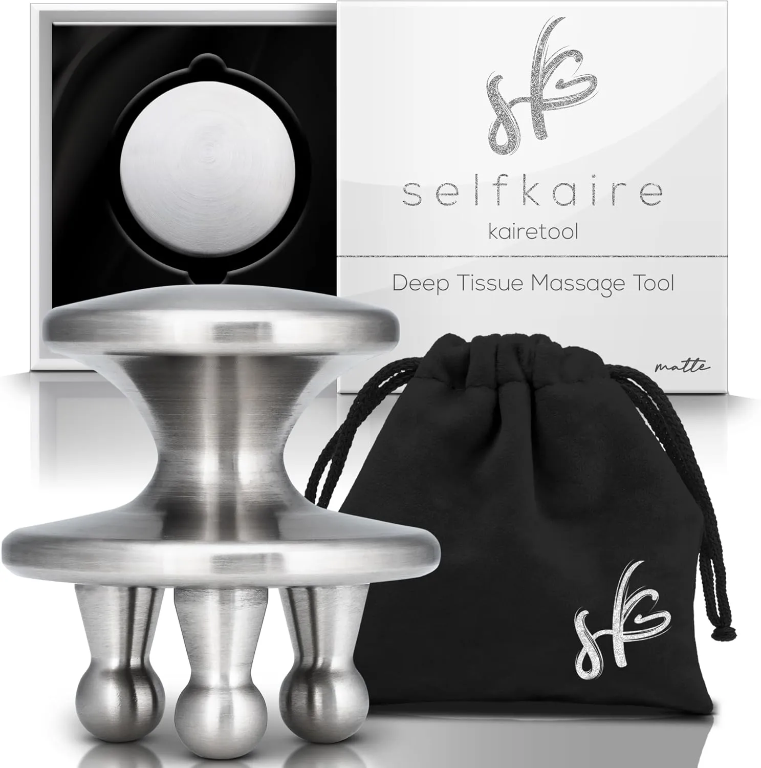 Kairetool Face & Body Massager, Lymphatic Drainage, Deep Tissue Massage, Pressure Point Therapy for Depuffing and Debloating, Fascia and Myofascial Release, Reduces Look of Cellulite, Matte