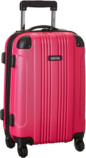 Kenneth Cole REACTION Out of Bounds Lightweight Hardshell 4-Wheel Spinner Luggage, Magenta, 20-Inch Carry On