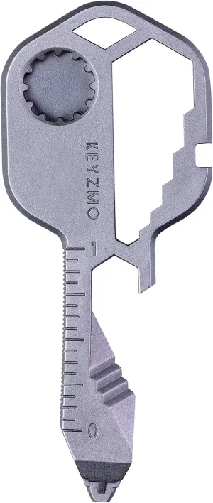 Key Shaped Pocket MultiTool, Small 16-in-1 Ultimate Utility Kit, Made with Lightweight Stainless Steel, TSA Compliant