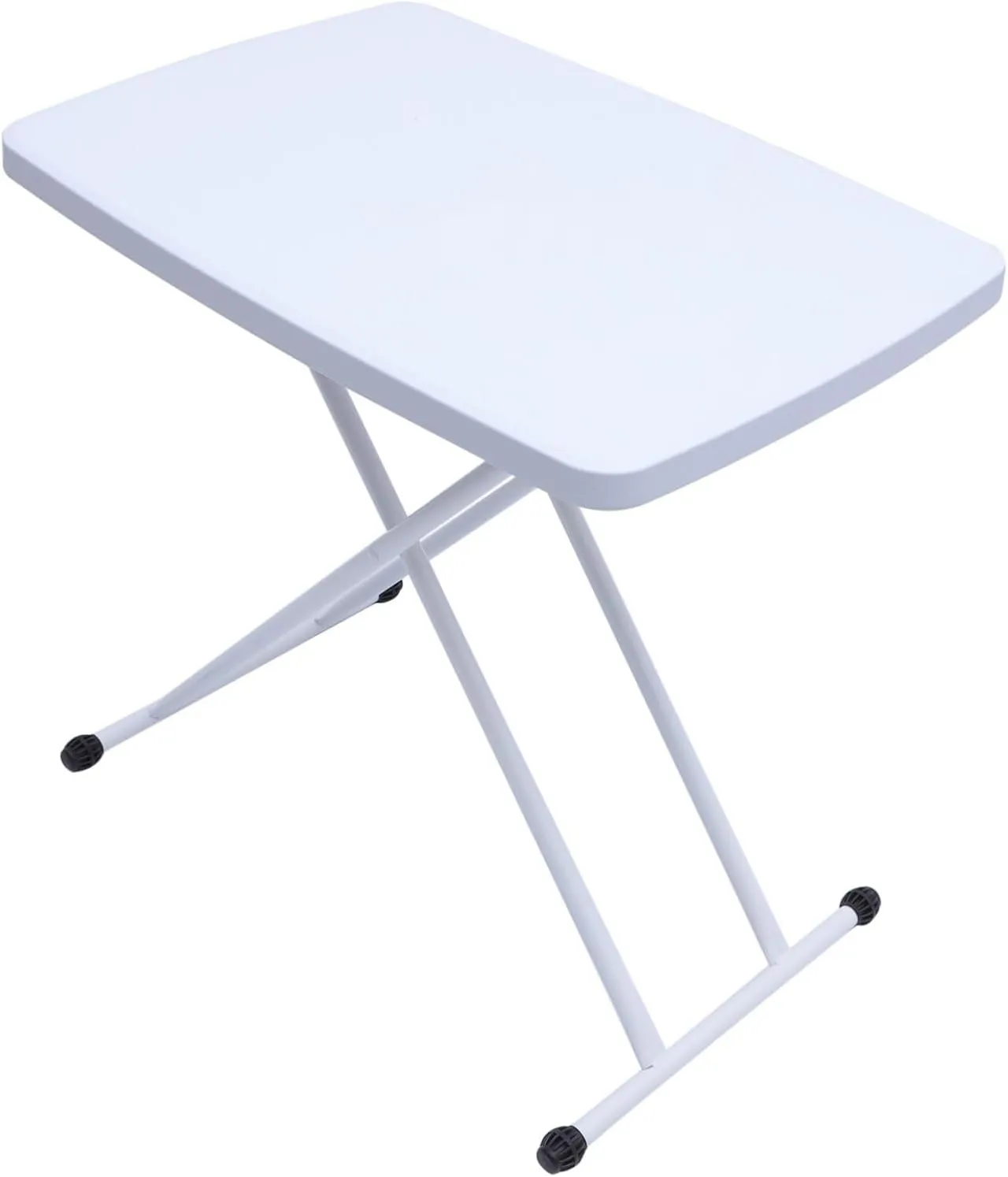 KICHOUSE Folding Dining Table Outdoor Collapsible Desk Portable Stable 4 Leg Bracket Rubber Legs for Outdoor Use