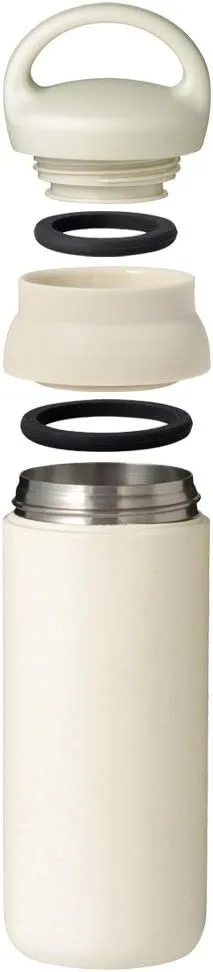 KINTO 21096 Dayoff Tumbler, 16.9 fl oz (500 ml), Dark Gray, Double Wall Vacuum Construction, Thermal and Cold Insulation, Water Bottle