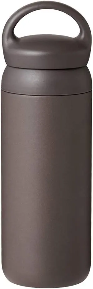 KINTO 21096 Dayoff Tumbler, 16.9 fl oz (500 ml), Dark Gray, Double Wall Vacuum Construction, Thermal and Cold Insulation, Water Bottle