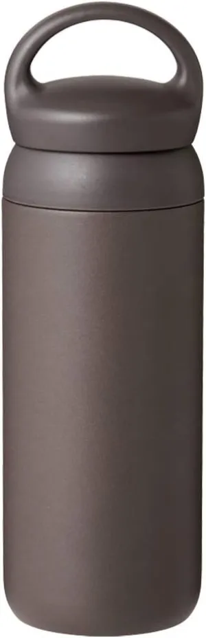 KINTO 21096 Dayoff Tumbler, 16.9 fl oz (500 ml), Dark Gray, Double Wall Vacuum Construction, Thermal and Cold Insulation, Water Bottle