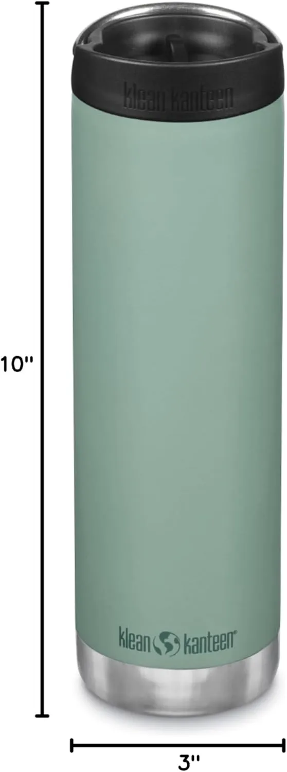 Klean Kanteen 20oz TKWide Insulated Coffee Tumbler with Café Cap - Beryl Green