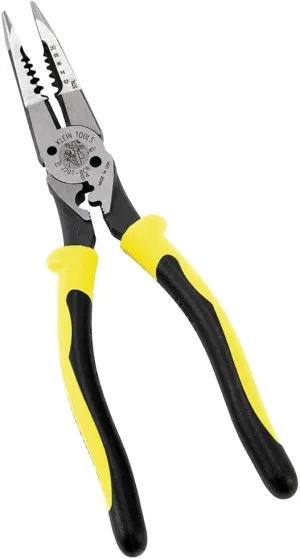 Klein Tools J207-8CR Needle Nose Pliers are All-Purpose Linesman Pliers, Made in USA, Crimping, Looping, Cutting, Stripping, Crimping, Shearing