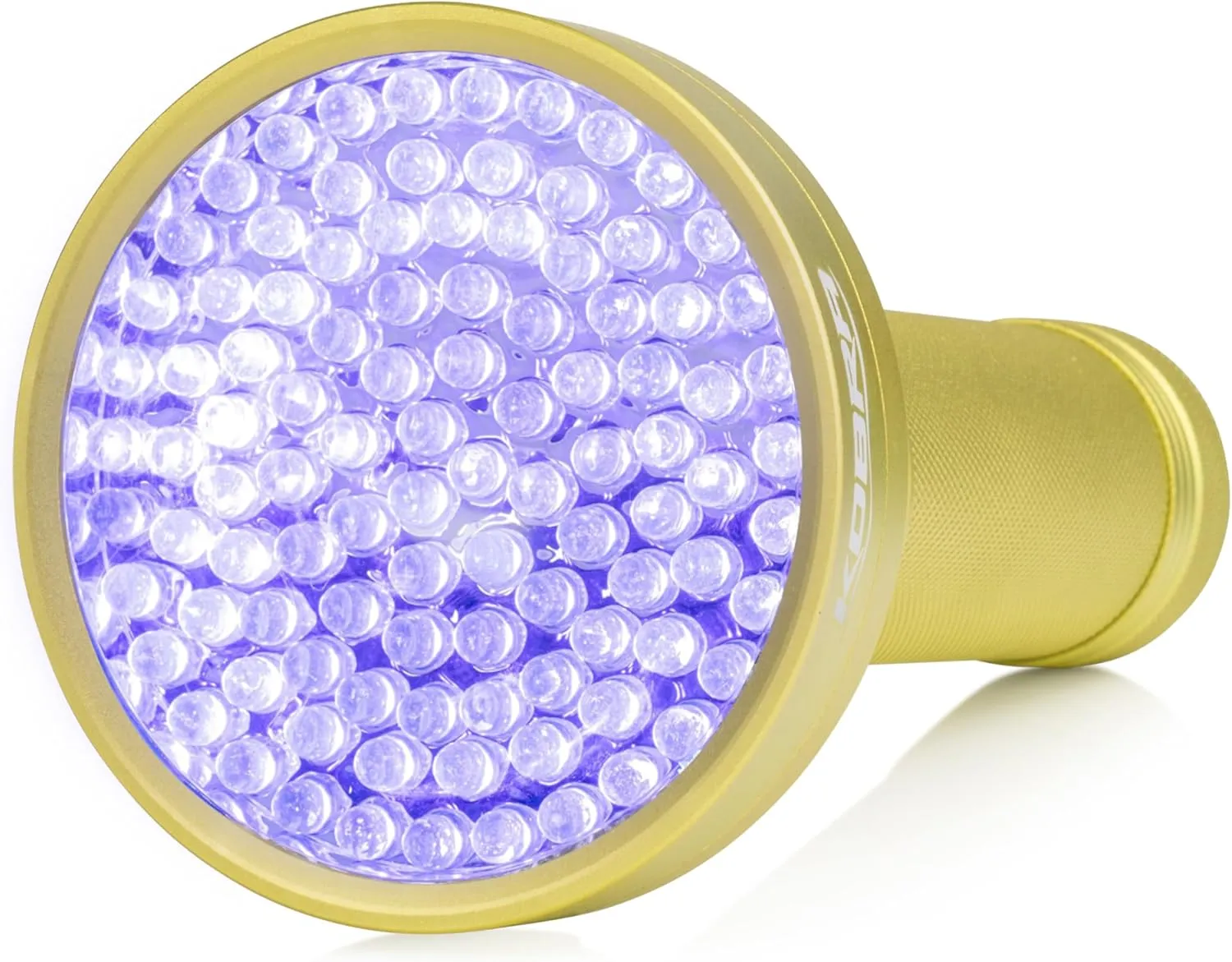 Kobra UV Black Light Flashlight - 100 LED Portable UV Light & Black Light for Pet Urine Detection - Home or Hotel Bed Bugs, Leaks & Counterfeit Money Inspection - 18W, 390-395mm (Yellow)