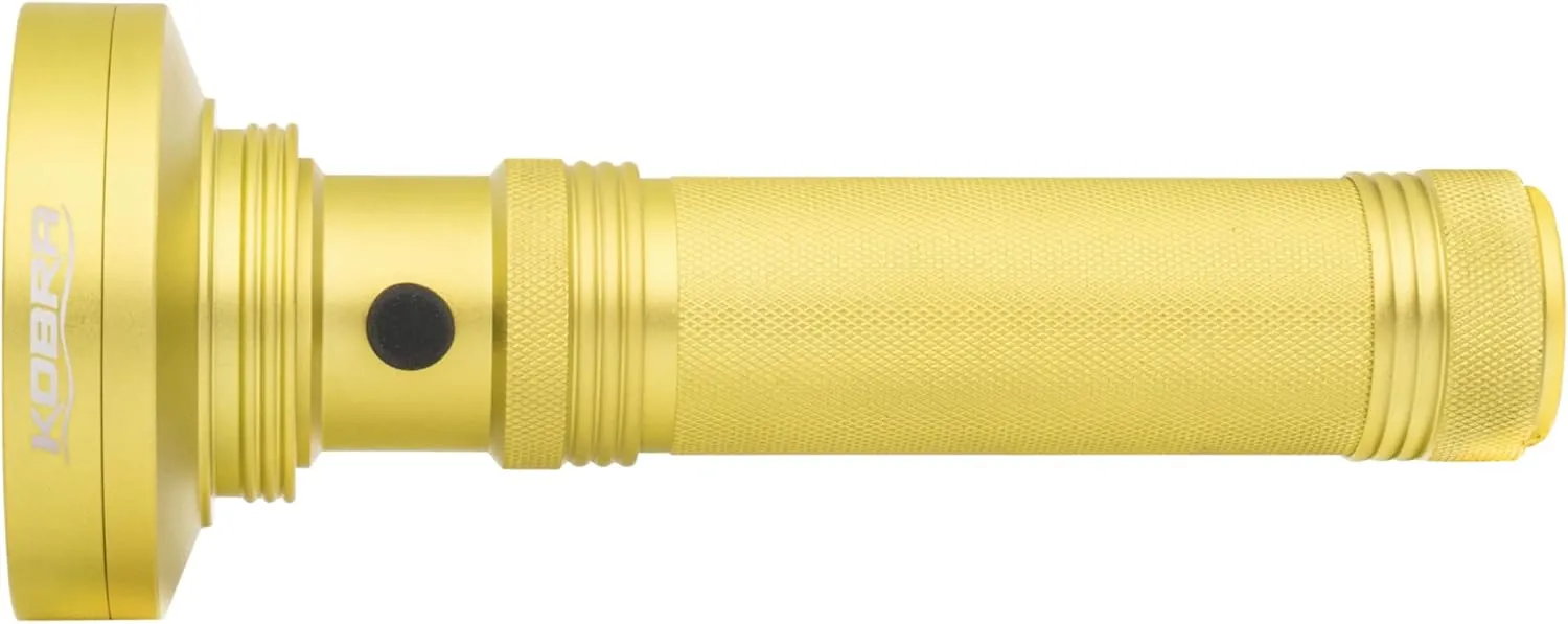 Kobra UV Black Light Flashlight - 100 LED Portable UV Light & Black Light for Pet Urine Detection - Home or Hotel Bed Bugs, Leaks & Counterfeit Money Inspection - 18W, 390-395mm (Yellow)