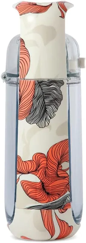 KOR One Planet 13.5oz Tritan Water Bottle with Lid Safety Lock, One Click Open Cap and Ergonomic Carry Handle - Features Unique Water-Dipped Designs Inspired by Nature