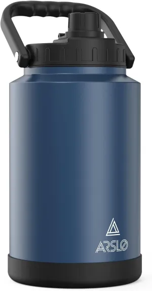 large Insulated Water Jug With Handle, One Gallon Insulated Water Bottle, 1 Gallon Stainless Steel Water Jug