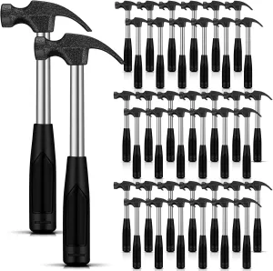 Lasnten 40 Pcs Claw Hammer Bulk for Kids Household Small Stubby Hammers with Soft Rubber Handle Multifunction Mini Sledge Lightweight Camping Tools for Home DIY Craft Woodworking Jewelry Making