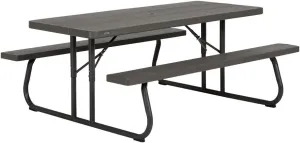 LIFETIME 60112 6 ft (1.83 m) Picnic Table (Brown)
