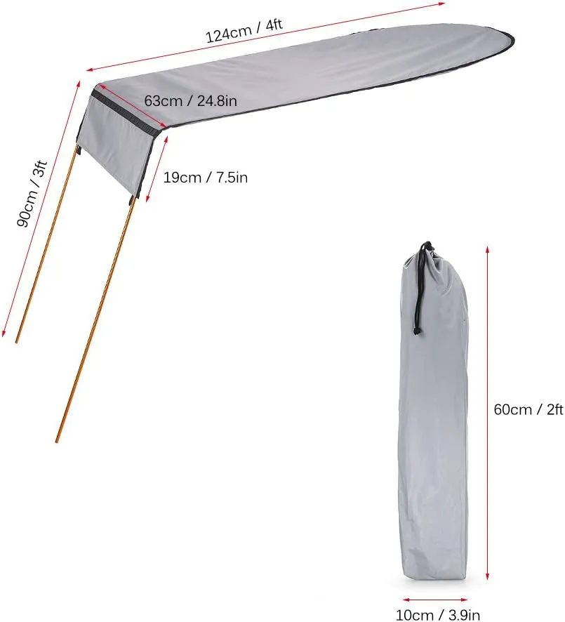 Lixada Kayak Boat Canoe Sun Shade Canopy for Single Person