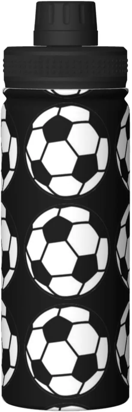 M-essi 18OZ sports insulated water bottle easy to carry with spout cover, insulated water bottle White