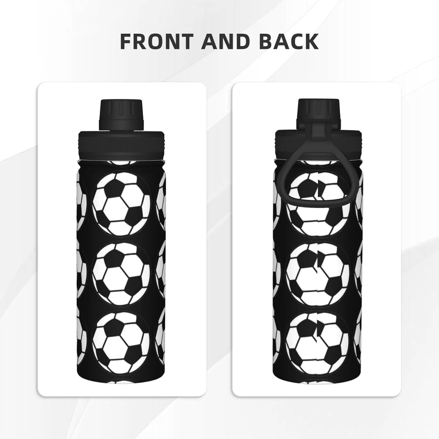 M-essi 18OZ sports insulated water bottle easy to carry with spout cover, insulated water bottle White