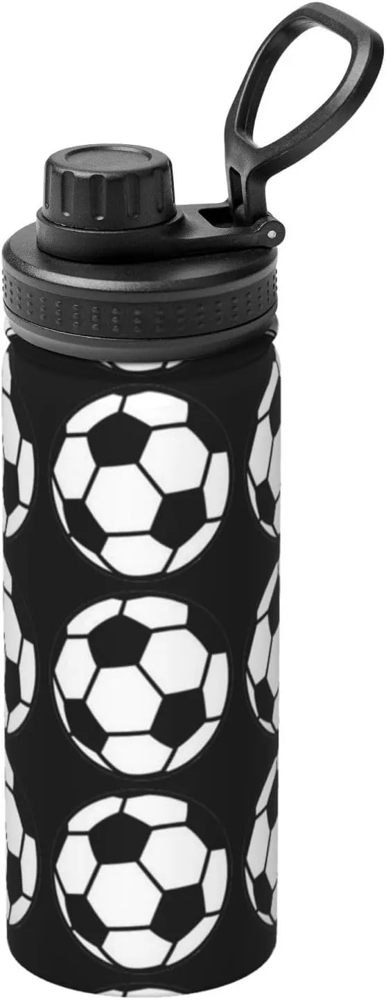 M-essi 18OZ sports insulated water bottle easy to carry with spout cover, insulated water bottle White