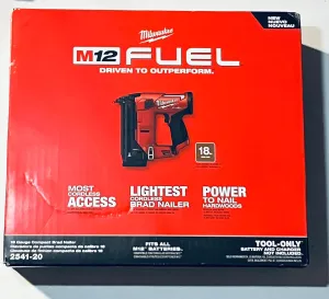 M12 FUEL 12-Volt Lithium-lon Brushless Cordless 18-Guage Compact Brad Nailer (Tool Only)