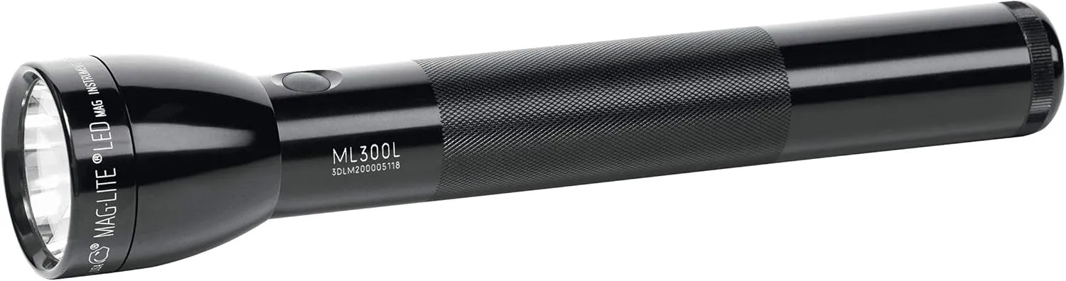 Maglite ML300L-S3016 ML300L LED 3-Cell D Flashlight, Black