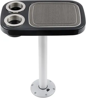 Manufacturers' Select ITC Marine Cocktail Boat Table Leg Set. Pontoon Accessories, Marine Pedestal Table with Center Foam Mat