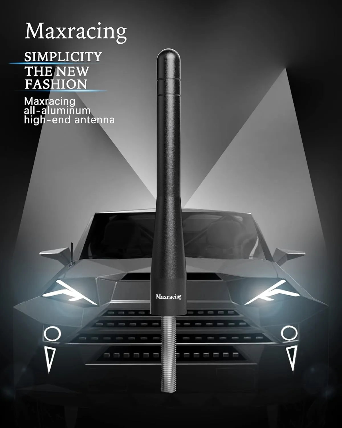 MAXRACING Short Truck Antenna Compatible with 2008-2017 Chrysler Town & Country/Carwash Safe/Aluminum Replacement Antenna
