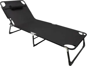 mignonnememe Camping Cots for Adults, 265lbs Support Folding Sleeping Cots Easy-to-Assemble Cot Tent Great for Camping, Lounging, & Elevated Sleeping (Black)
