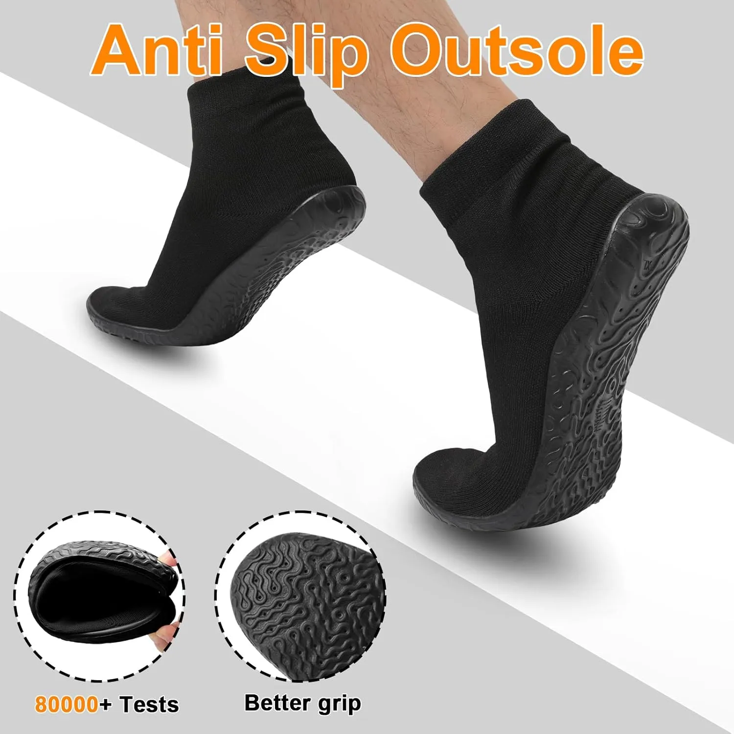 Minimalist Barefoot Sock Shoes for Women Men with Multi Purpose & Ultra Portable & Non Slip Sole