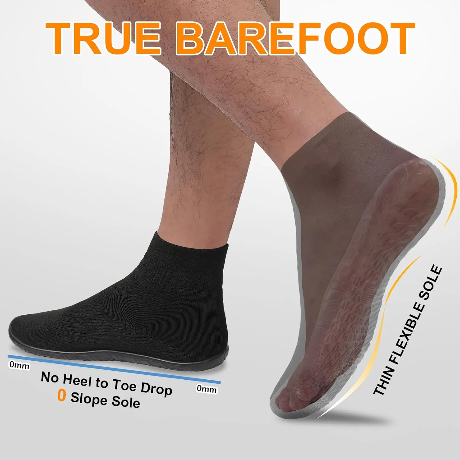 Minimalist Barefoot Sock Shoes for Women Men with Multi Purpose & Ultra Portable & Non Slip Sole