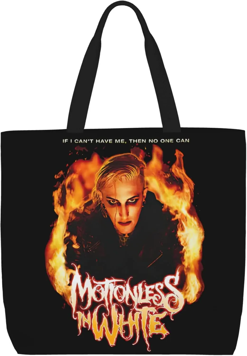 Motionless Rock In White Tote Bag for Women Lightweight Large Tote Bag Shoulder Bag Handbag for Travel Work Gym, Black