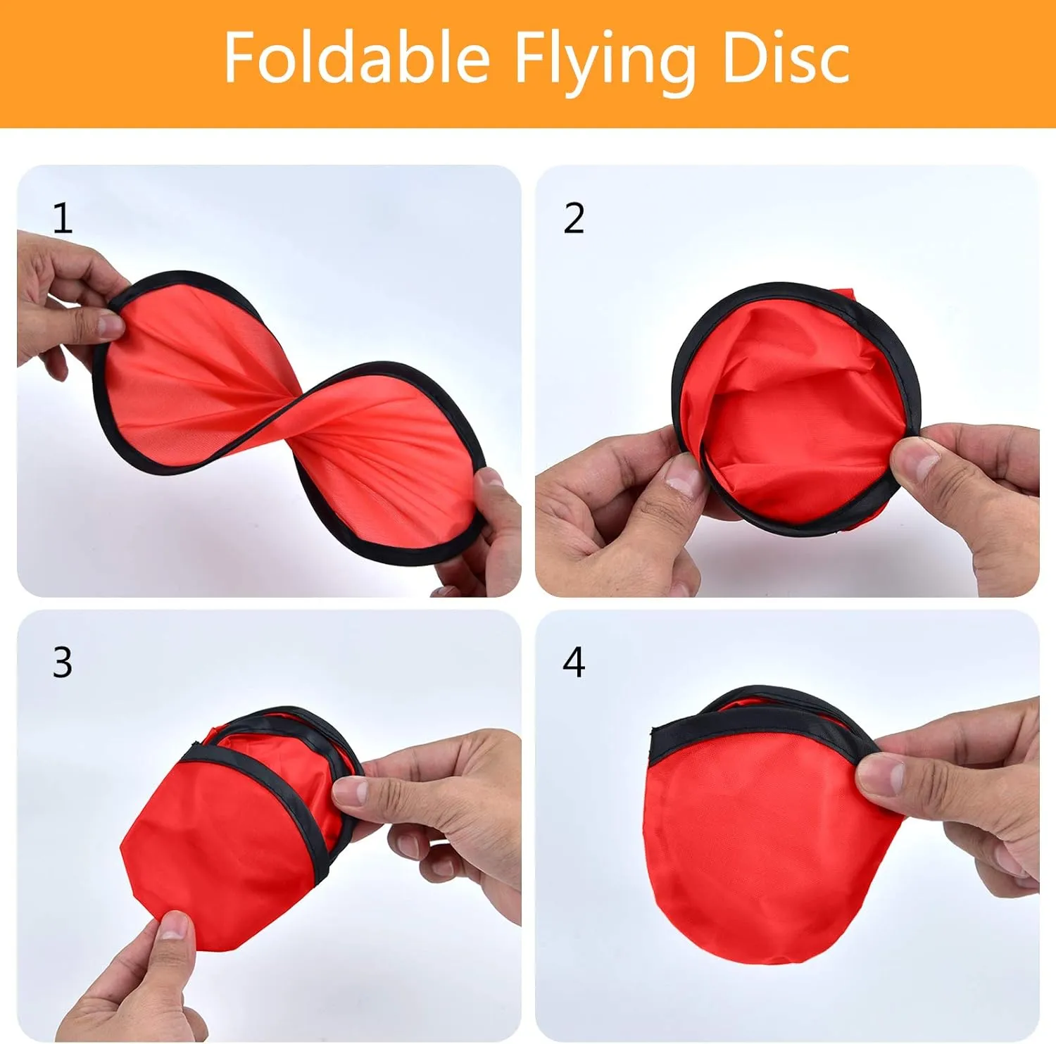 Mototo 36 Pieces Foldable Flying Disc Fans with Bag Folding Pocket Toy Set for Kids Fun Birthday Party Favors Summer Outdoor Activity Game Halloween Christmas, 12 Colors