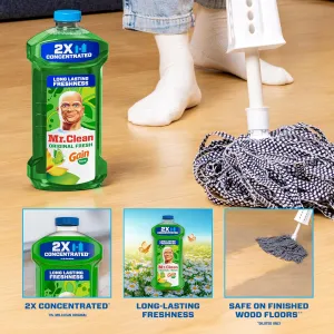 Mr. Clean 2X Concentrated Multi Surface Cleaner with Gain Original Scent, All Purpose Cleaner, 41 fl oz (Pack of 2)