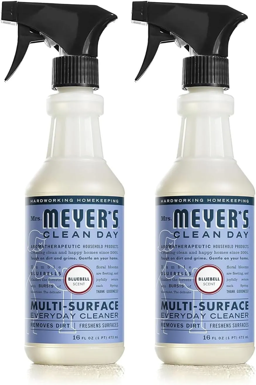 Mrs. Meyer's Clean Day Multi-Surface Everyday Cleaner, Bluebell Scent, 16 ounce bottle (Pack of 2)