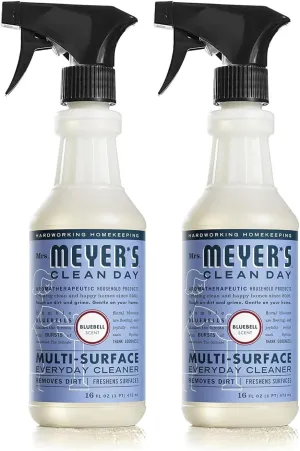 Mrs. Meyer's Clean Day Multi-Surface Everyday Cleaner, Bluebell Scent, 16 ounce bottle (Pack of 2)