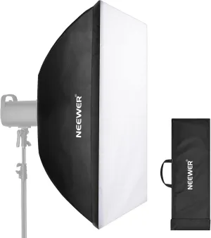 NEEWER 24”x35” (60x90cm) Rectangular Softbox, Studio Monolight Softbox with Bowens Mount, Diffuser & Carrying Bag for Portrait Product Photography, Compatible with S101-400W/300W, SL-70W, CB60/100/150