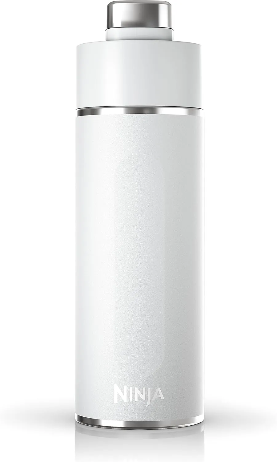 Ninja Thirsti 18oz Travel Water Bottle, For Carbonated Sparkling Drinks, Colder and Fizzier Longer, Leak Proof, 24 Hrs Cold, Dishwasher Safe, Stainless Steel Insulated Tumbler, Cloud White, DW1801WH
